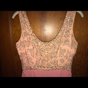 VINTAGE 1950's Long Pink Dress- British Crown Colo